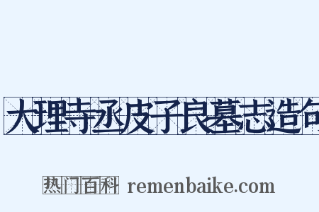 大理寺丞皮子良墓志造句是什么意思的图片